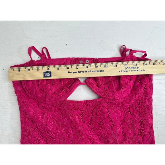 Bardot Ivanna Lace Midi Dress Pink Backless Back Slit Cut Out Sexy Party Vacay 6 - Picture 11 of 11